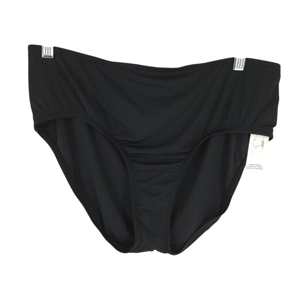 Jantzen Bikini Brief Swim Black Tummy Control Smoothing Comfortable Shaping 16